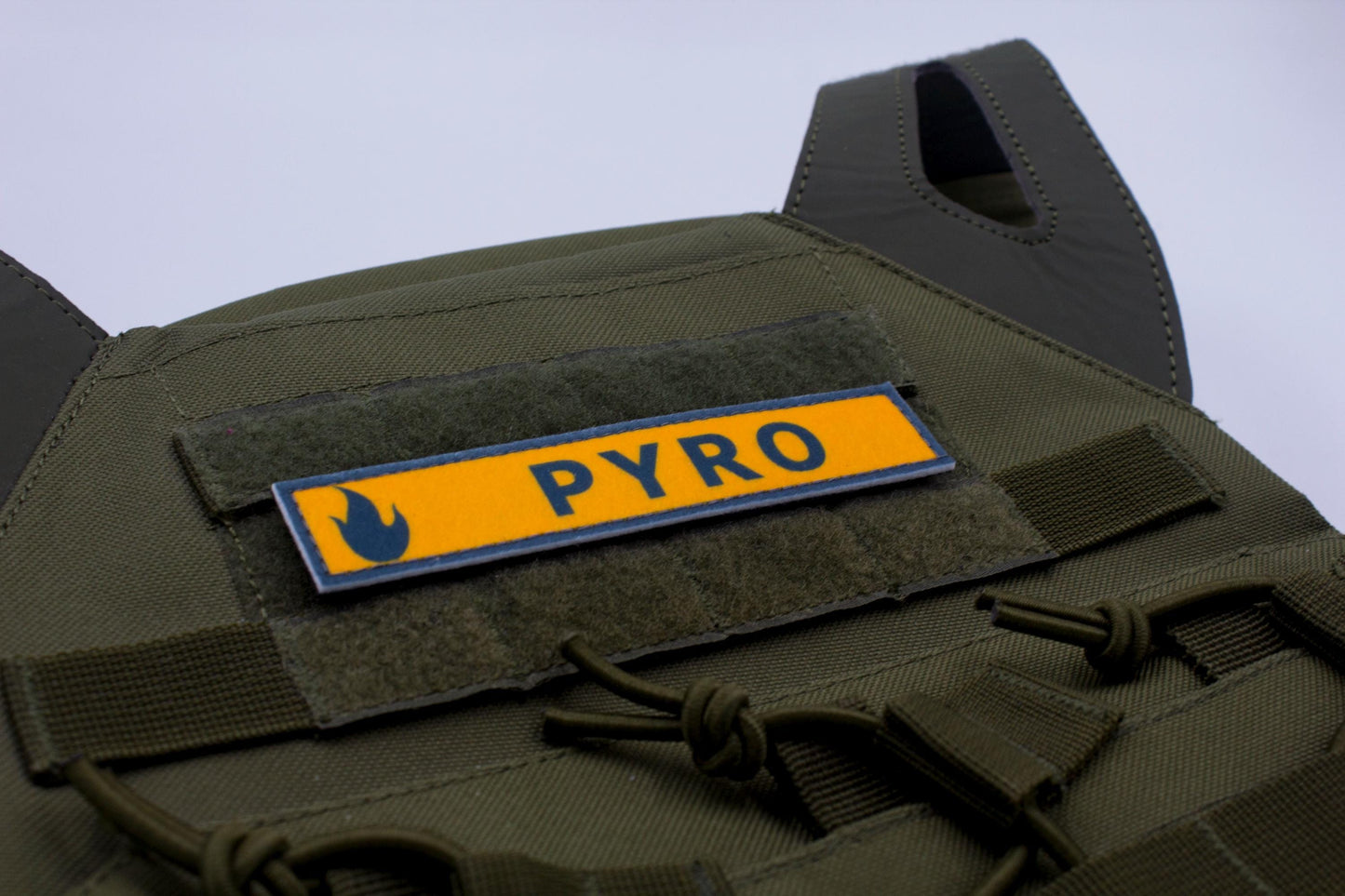 Pyro TF2 BLUE team stripe hook and loop morale patch