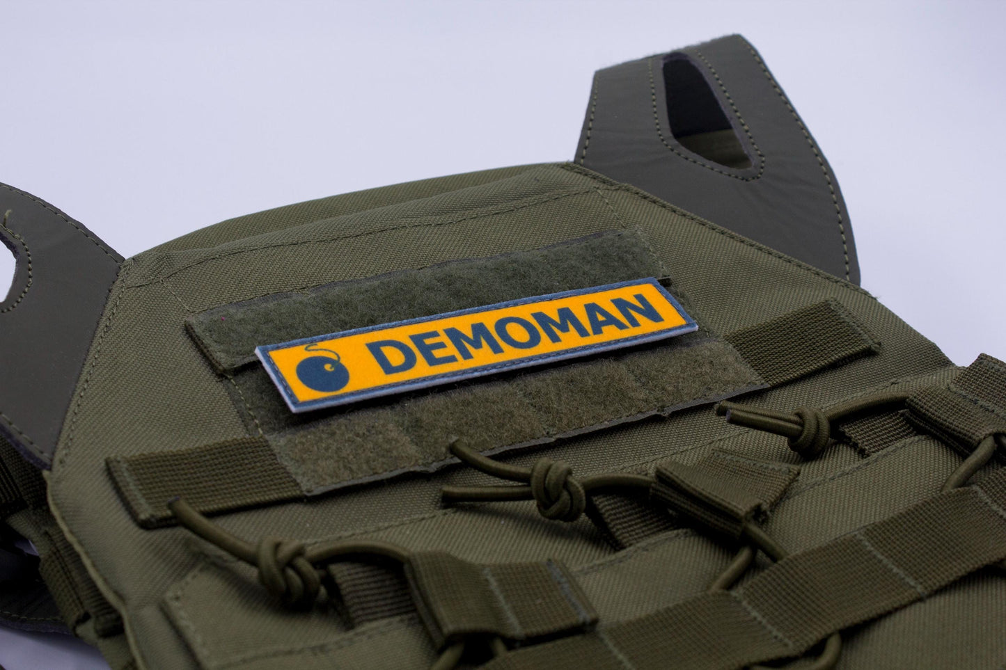 Demoman TF2 beta BLUE team stripe hook and loop morale patch
