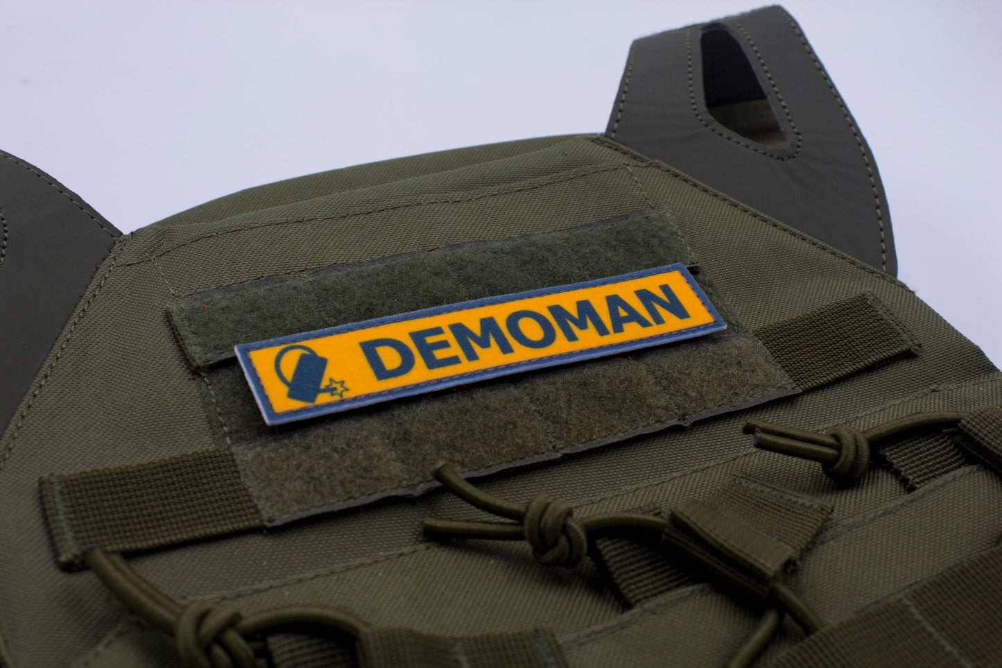 Demoman TF2 beta BLUE team stripe hook and loop morale patch