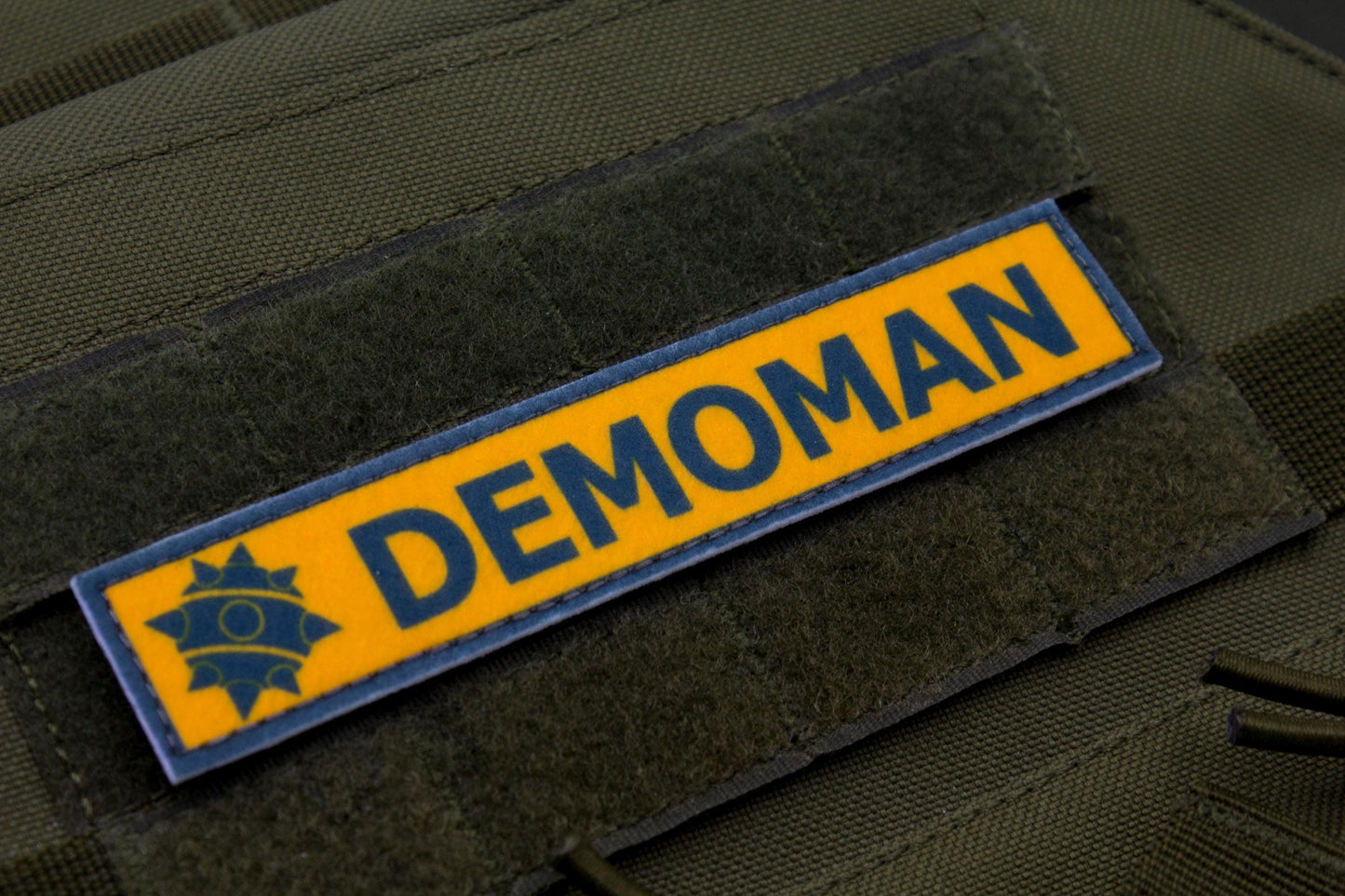 Demoman TF2 BLUE team stripe hook and loop morale patch
