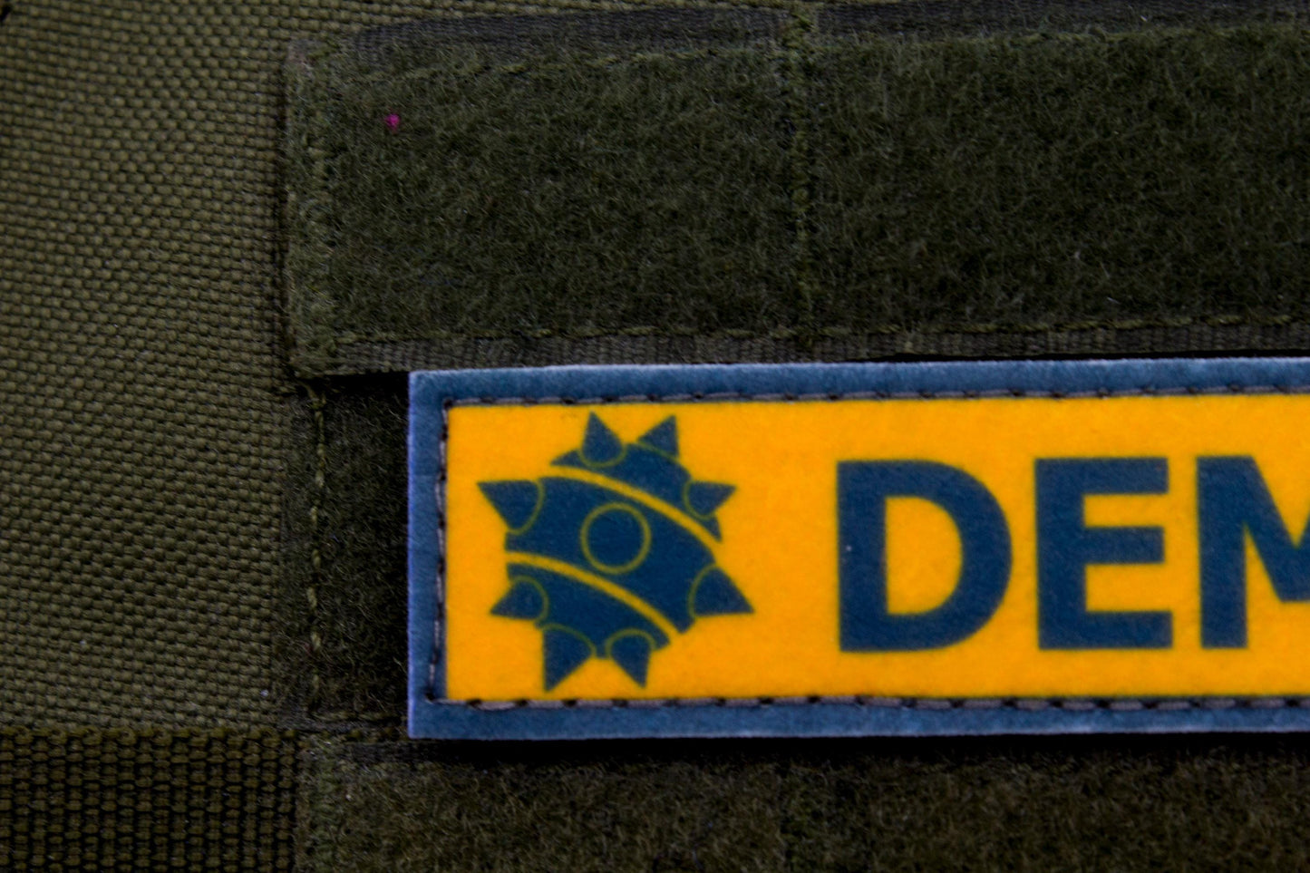Demoman TF2 BLUE team stripe hook and loop morale patch