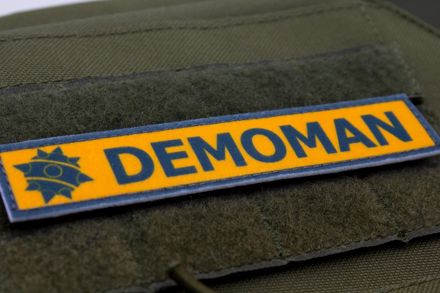 Demoman TF2 BLUE team stripe hook and loop morale patch