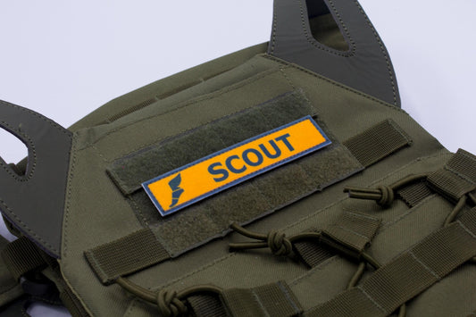 Scout TF2 BLUE team stripe hook and loop morale patch