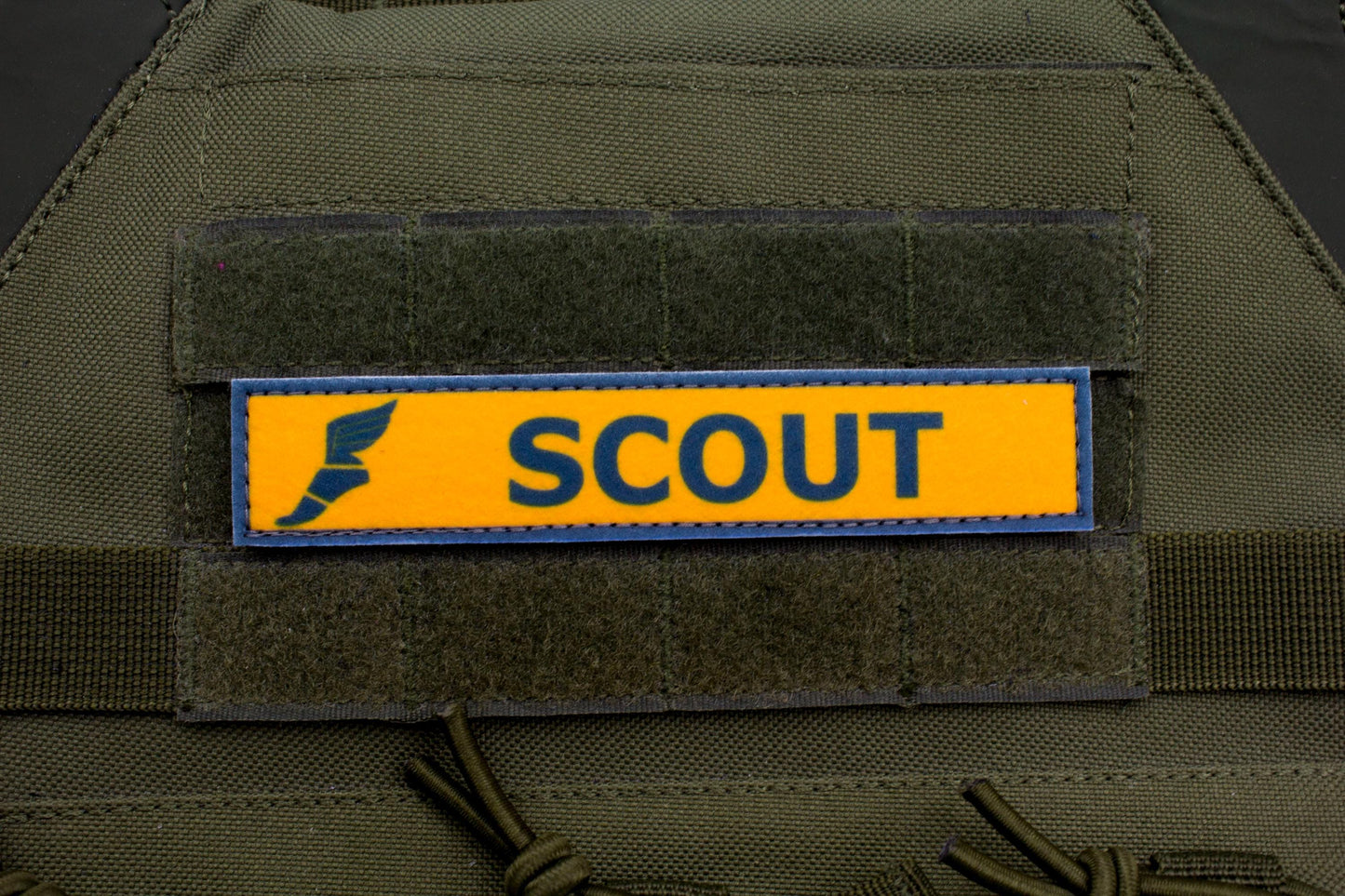 Scout TF2 BLUE team stripe hook and loop morale patch