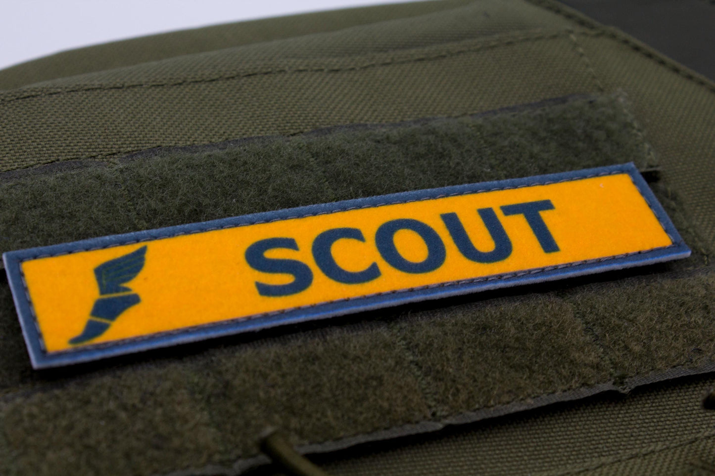 Scout TF2 BLUE team stripe hook and loop morale patch