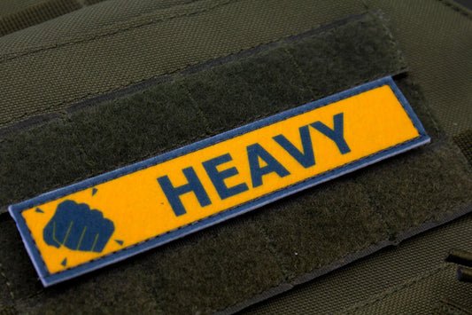 Heavy TF2 BLUE team stripe hook and loop morale patch