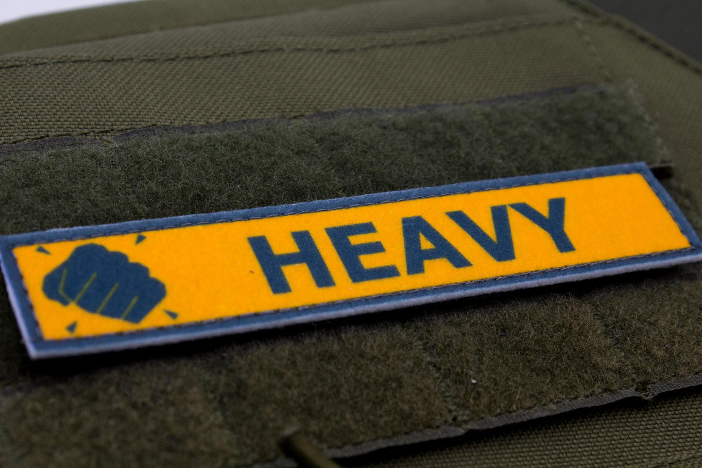 Heavy TF2 BLUE team stripe hook and loop morale patch