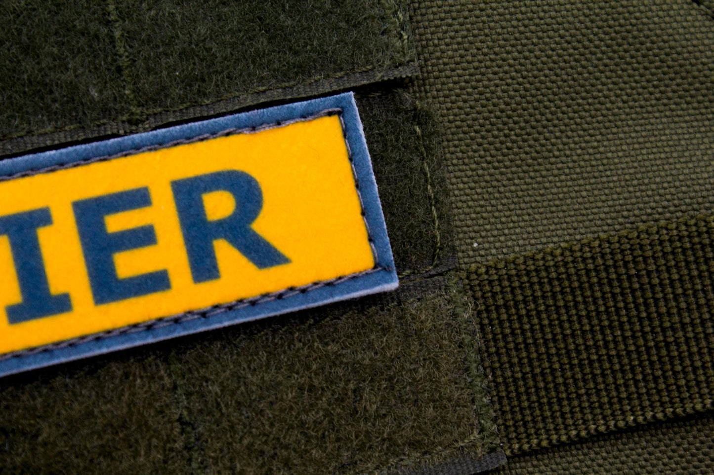 Soldier TF2 BLUE team stripe hook and loop morale patch