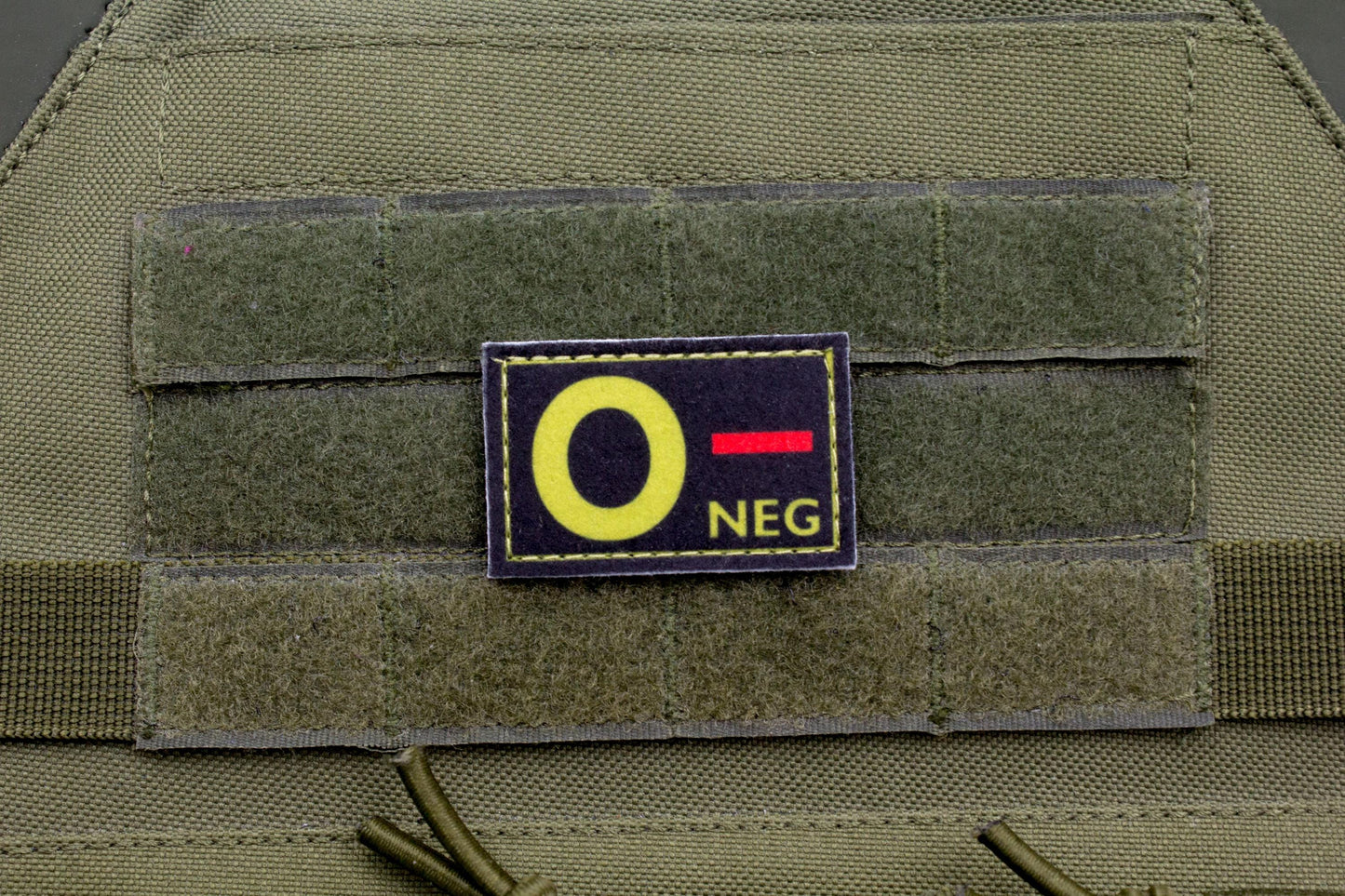 Blood type O- neg BLACK paramedic emt patch