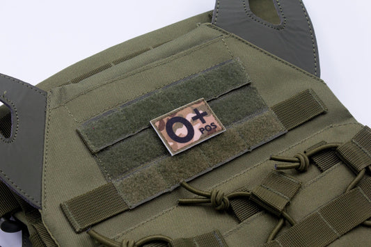 Blood type O+ pos MULTICAM paramedic emt patch