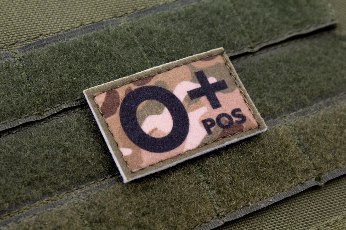 Blood type O+ pos MULTICAM paramedic emt patch