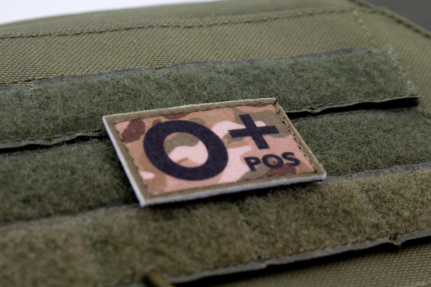 Blood type O+ pos MULTICAM paramedic emt patch