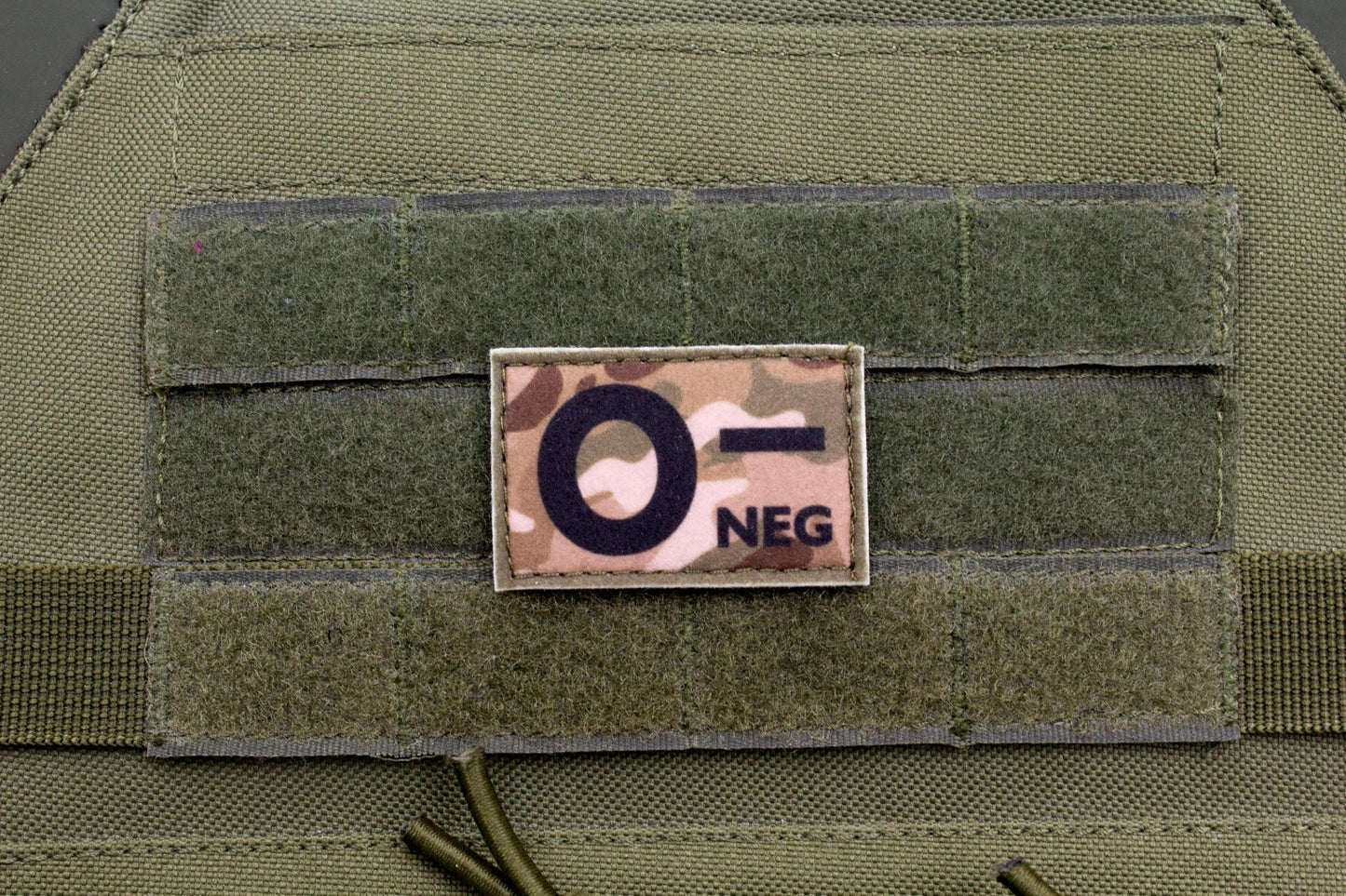 Blood type O- neg MULTICAM paramedic emt patch
