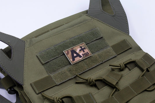 Blood type A+ pos MULTICAM paramedic emt patch