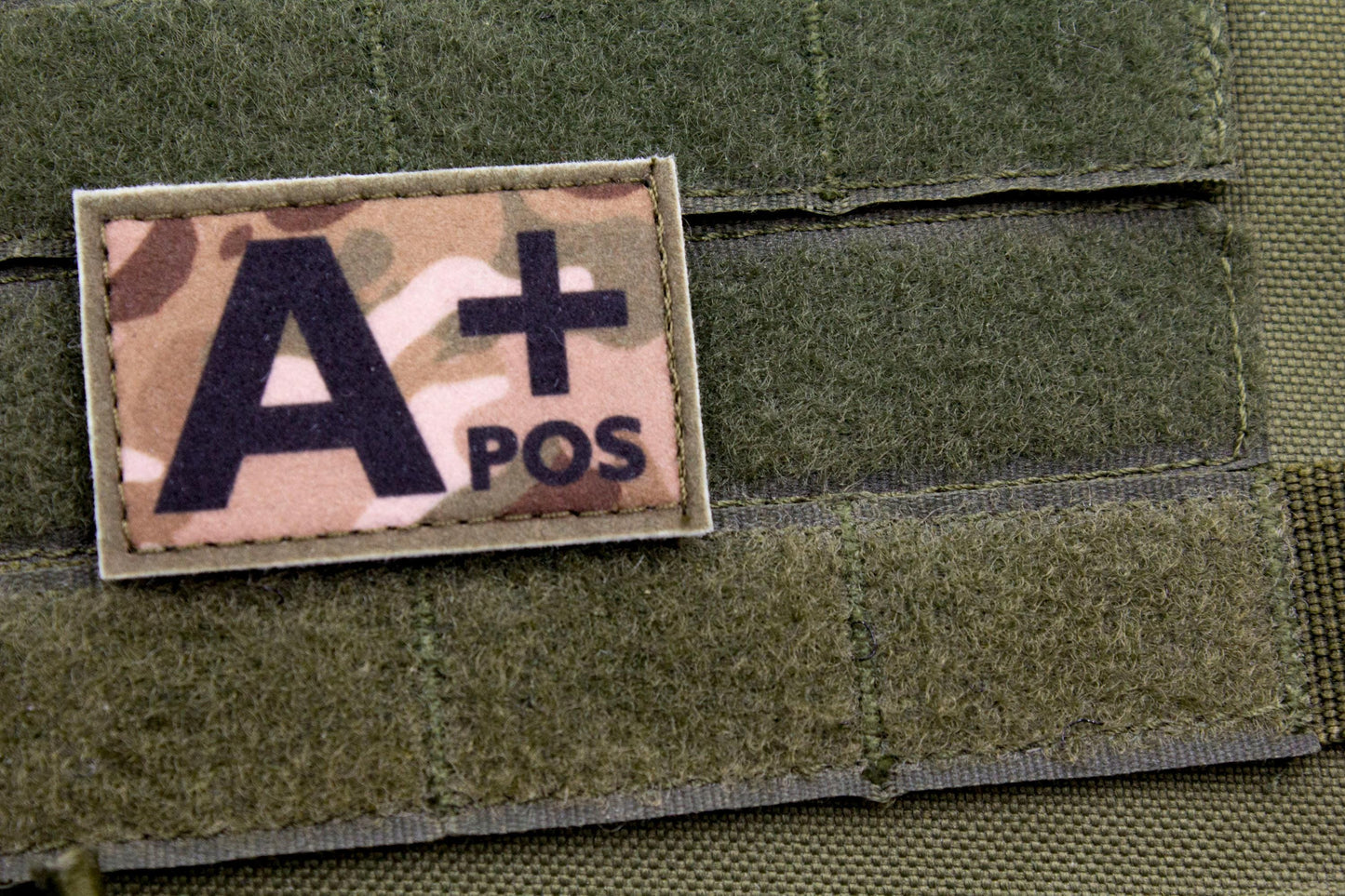 Blood type A+ pos MULTICAM paramedic emt patch