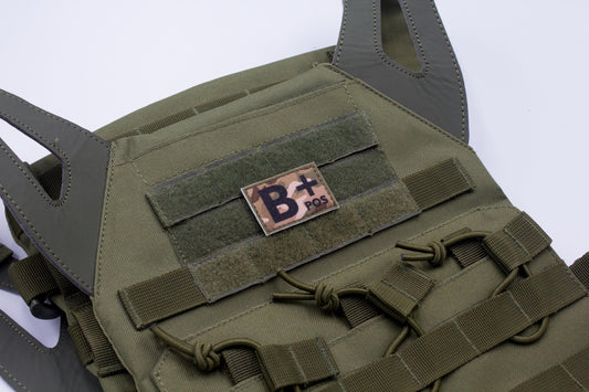 Blood type B+ pos MULTICAM paramedic emt patch