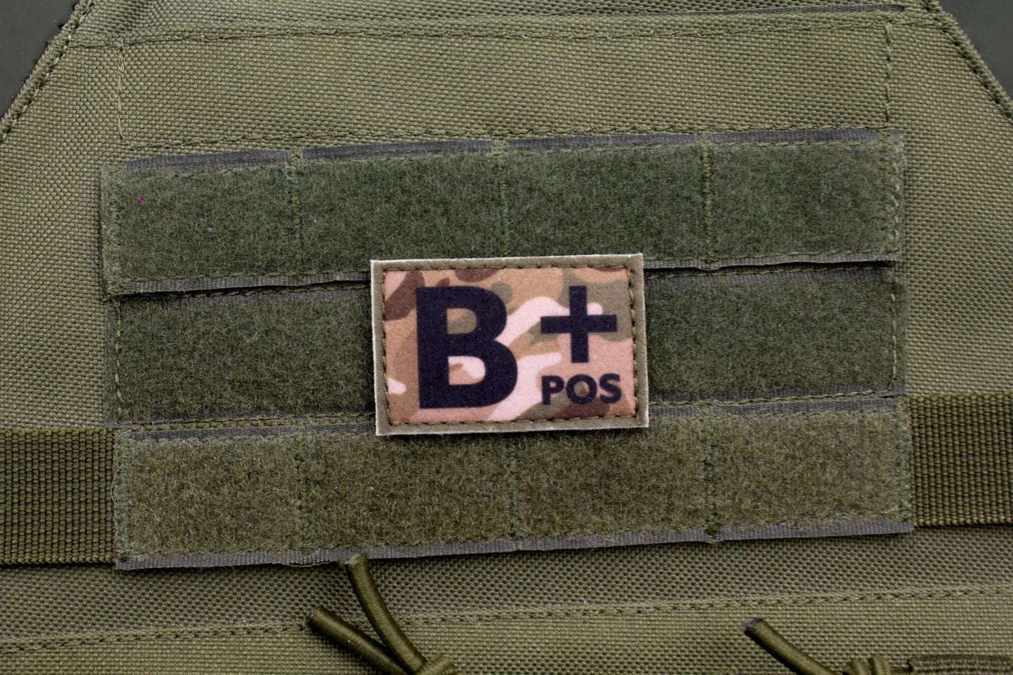 Blood type B+ pos MULTICAM paramedic emt patch