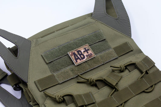 Blood type AB+ pos MULTICAM paramedic emt patch