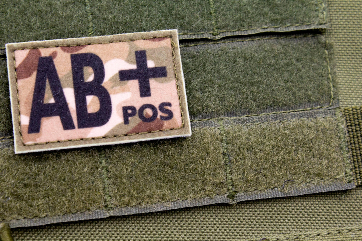 Blood type AB+ pos MULTICAM paramedic emt patch
