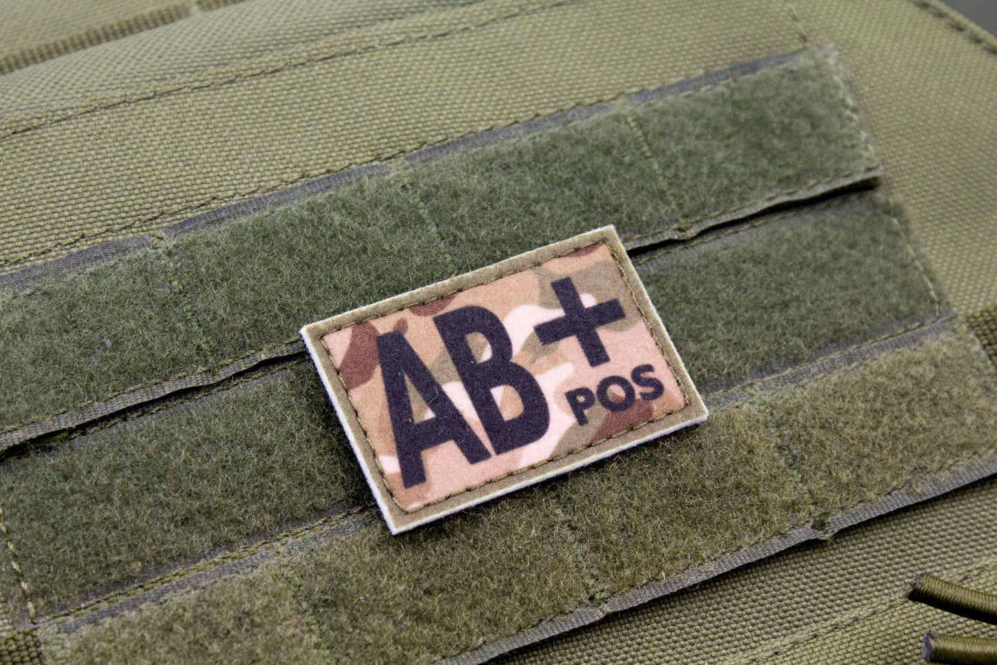 Blood type AB+ pos MULTICAM paramedic emt patch