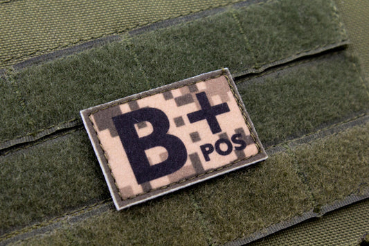 Blood type B+ pos PIXEL paramedic emt patch