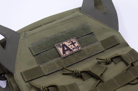 Blood type A+ pos PIXEL paramedic emt patch