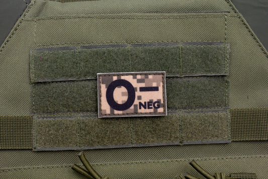 Blood type O- neg PIXEL paramedic emt patch