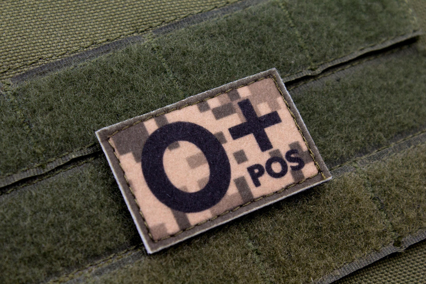Blood type O+ pos PIXEL paramedic emt patch