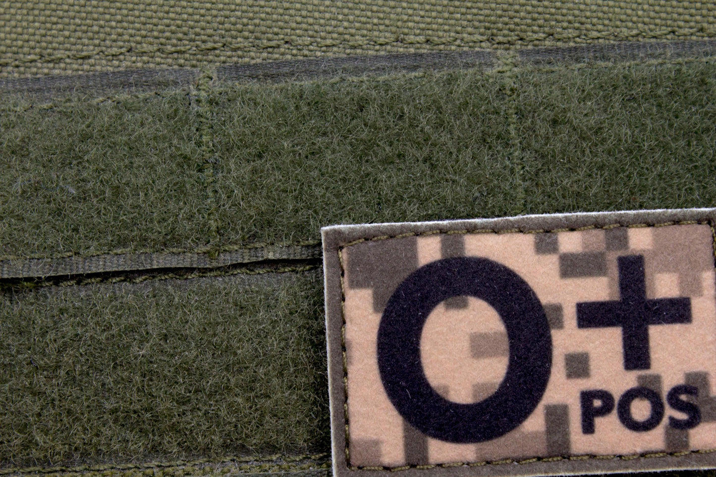 Blood type O+ pos PIXEL paramedic emt patch