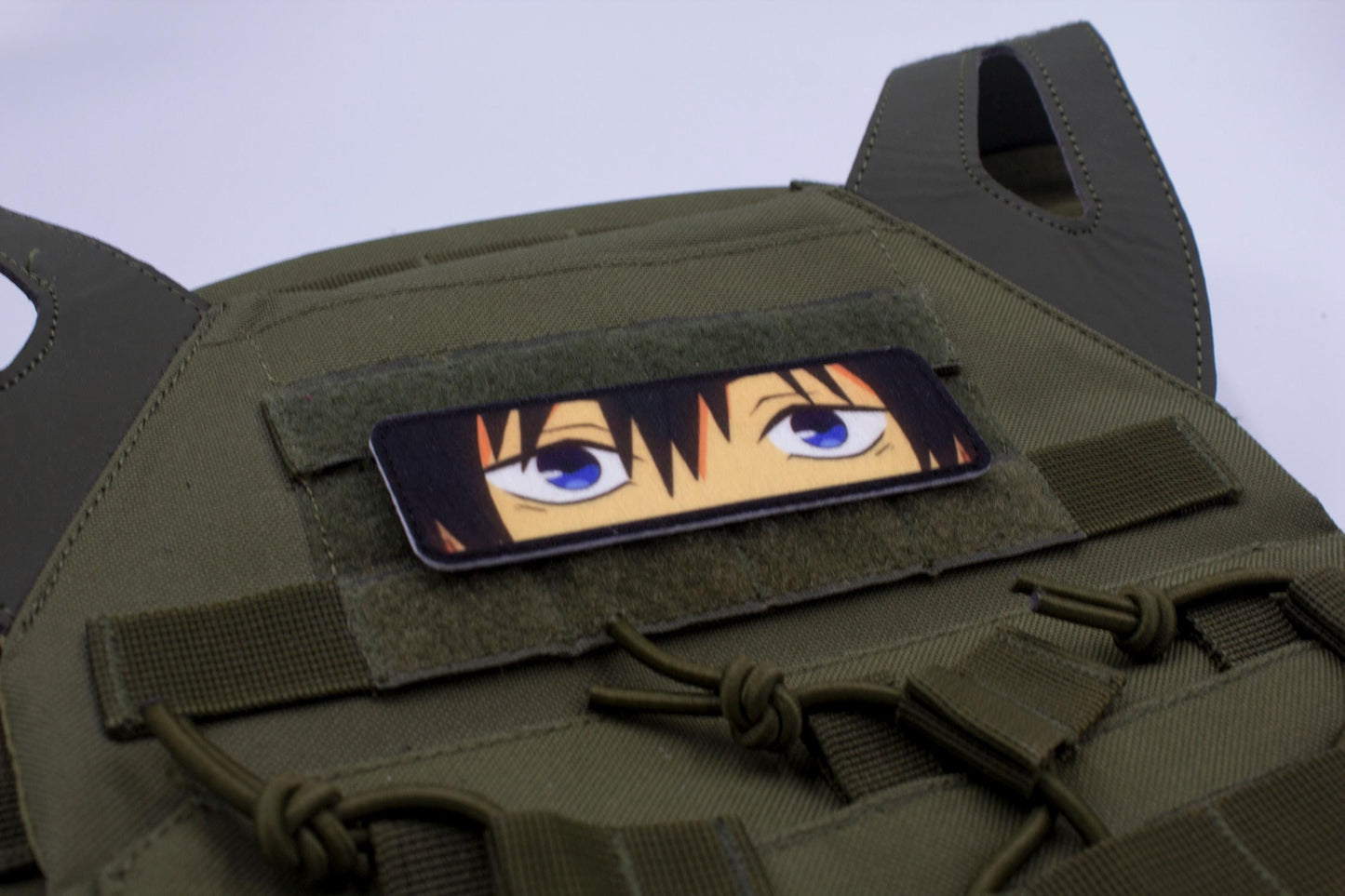 Aki Hayakawa eyes Chainsaw Man anime hook and loop patch