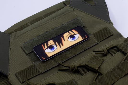 Aki Hayakawa eyes Chainsaw Man anime hook and loop patch