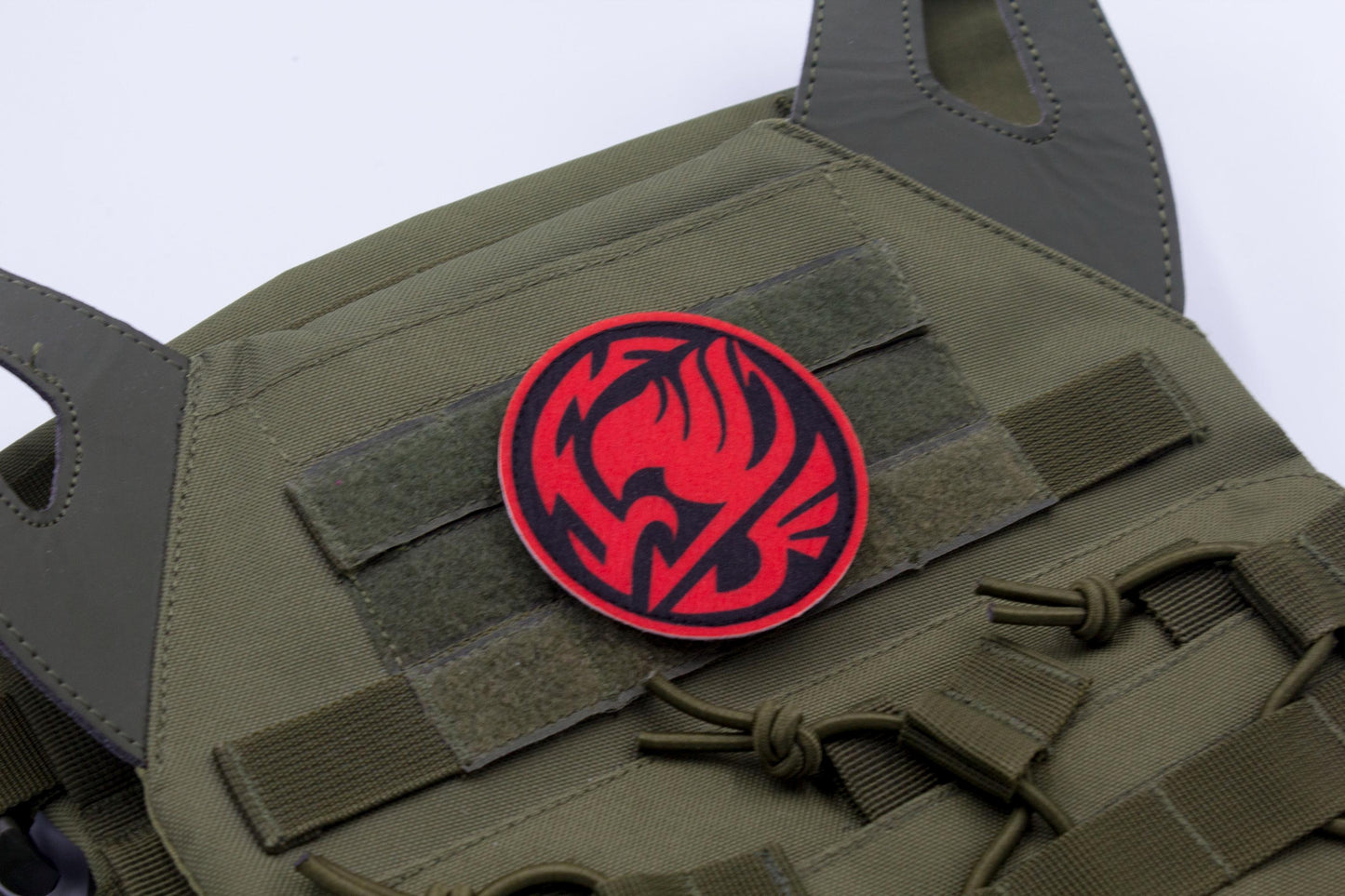 Fairy Tail Guild Logo RED hook and loop patch 3″