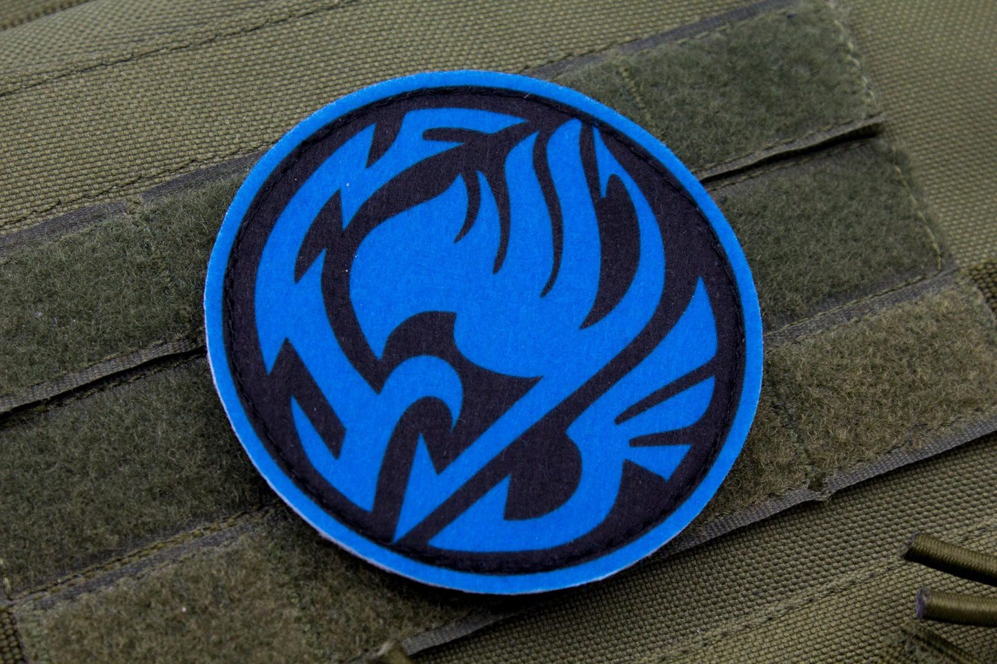 Fairy Tail Guild Logo BLUE hook and loop patch 3″