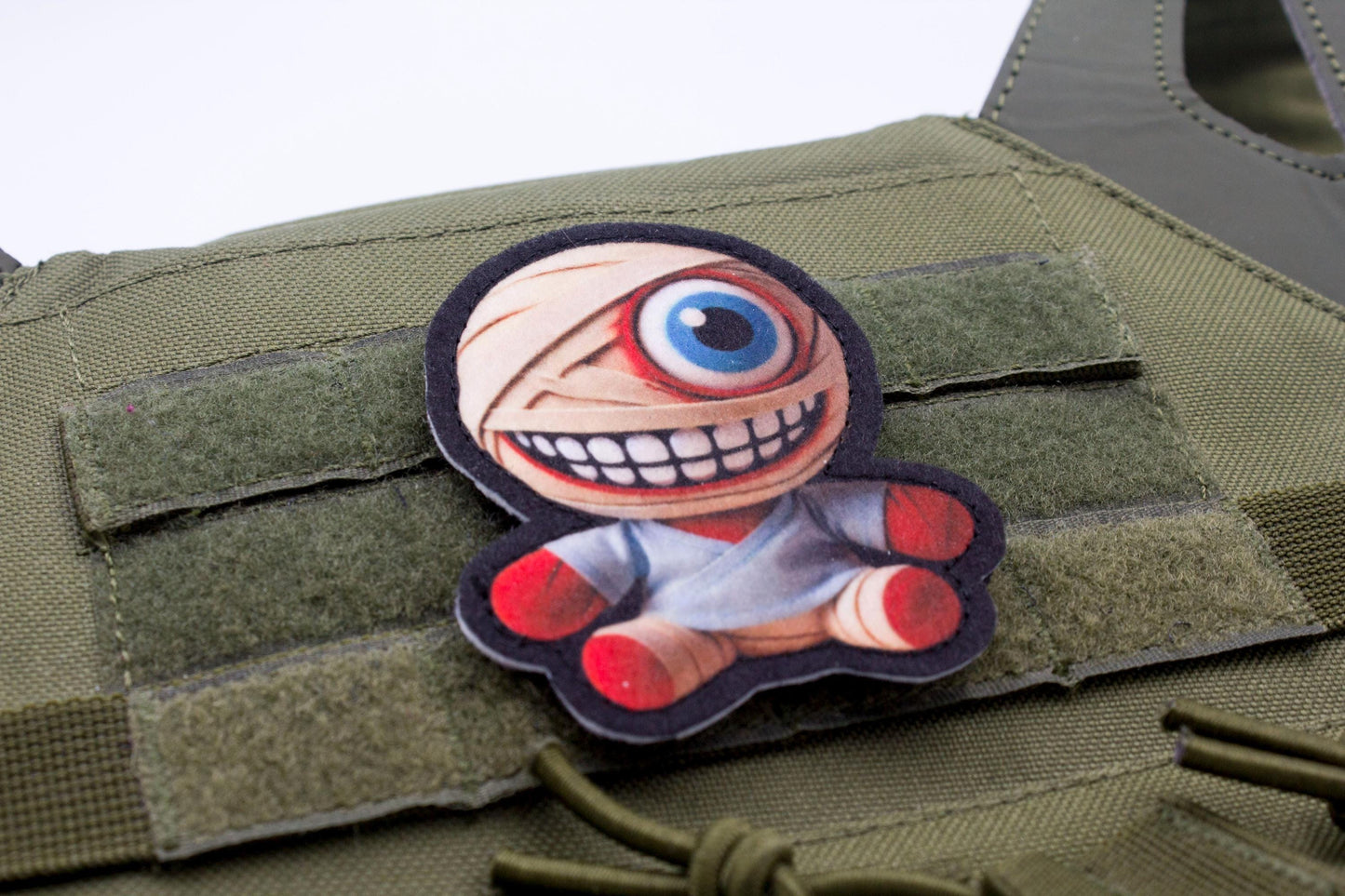 Mouthwashing Curly plush hook and loop morale patch