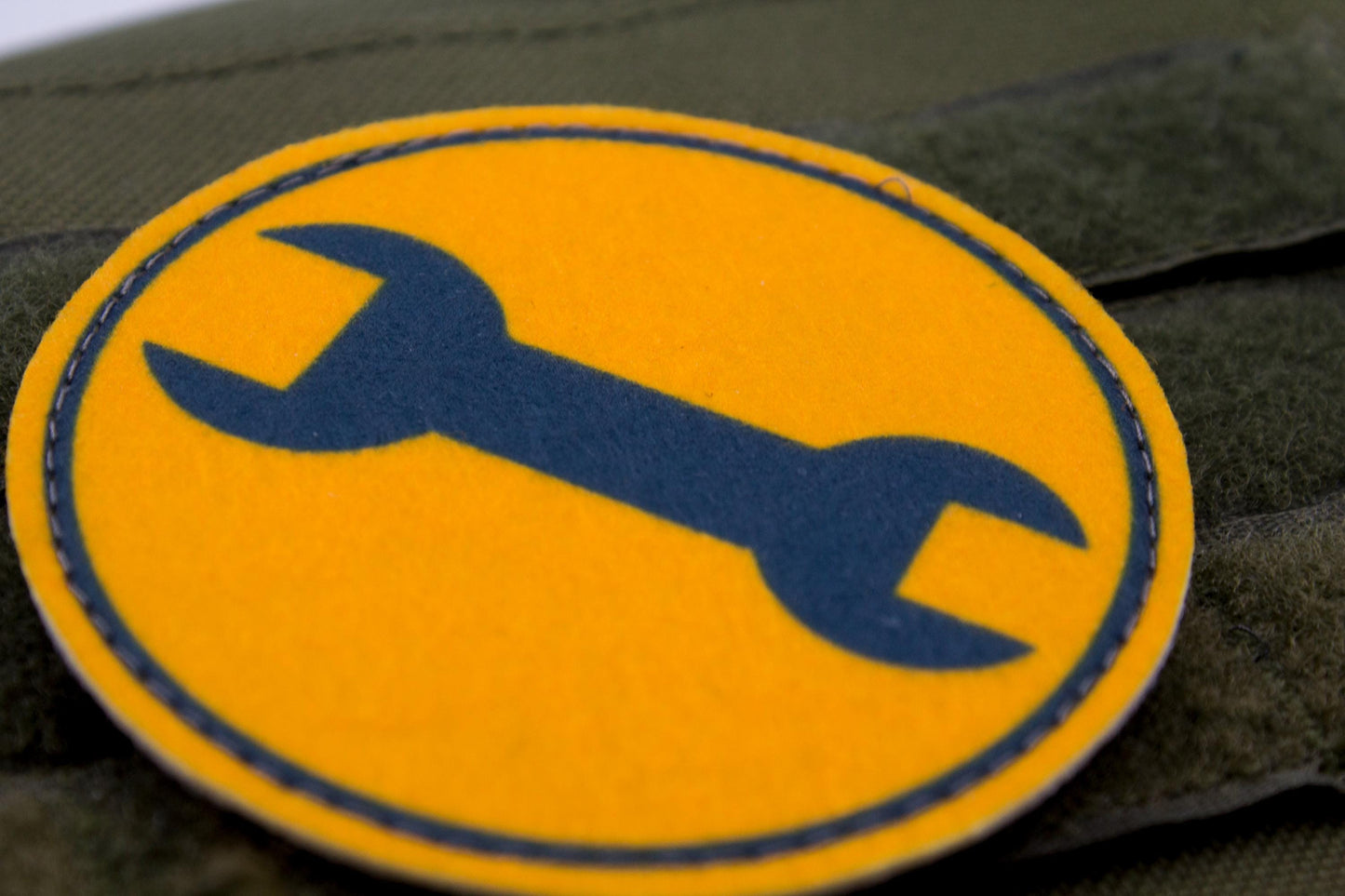 Engineer TF2 BLUE team hook and loop morale patch 3″