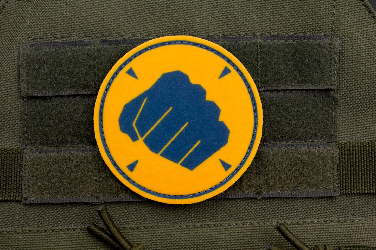 Heavy TF2 BLUE team hook and loop morale patch 3″