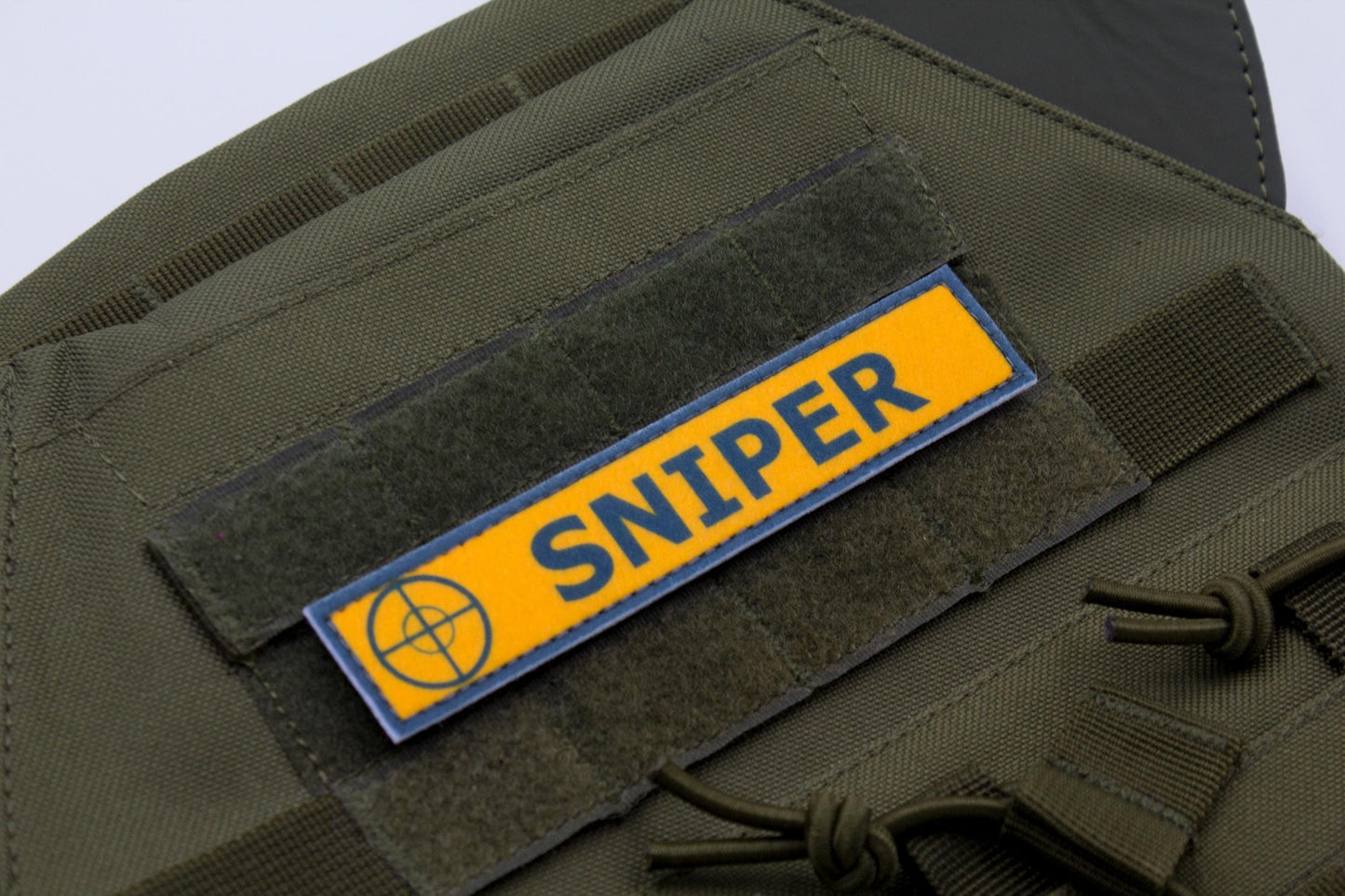Sniper TF2 BLUE team stripe hook and loop morale patch