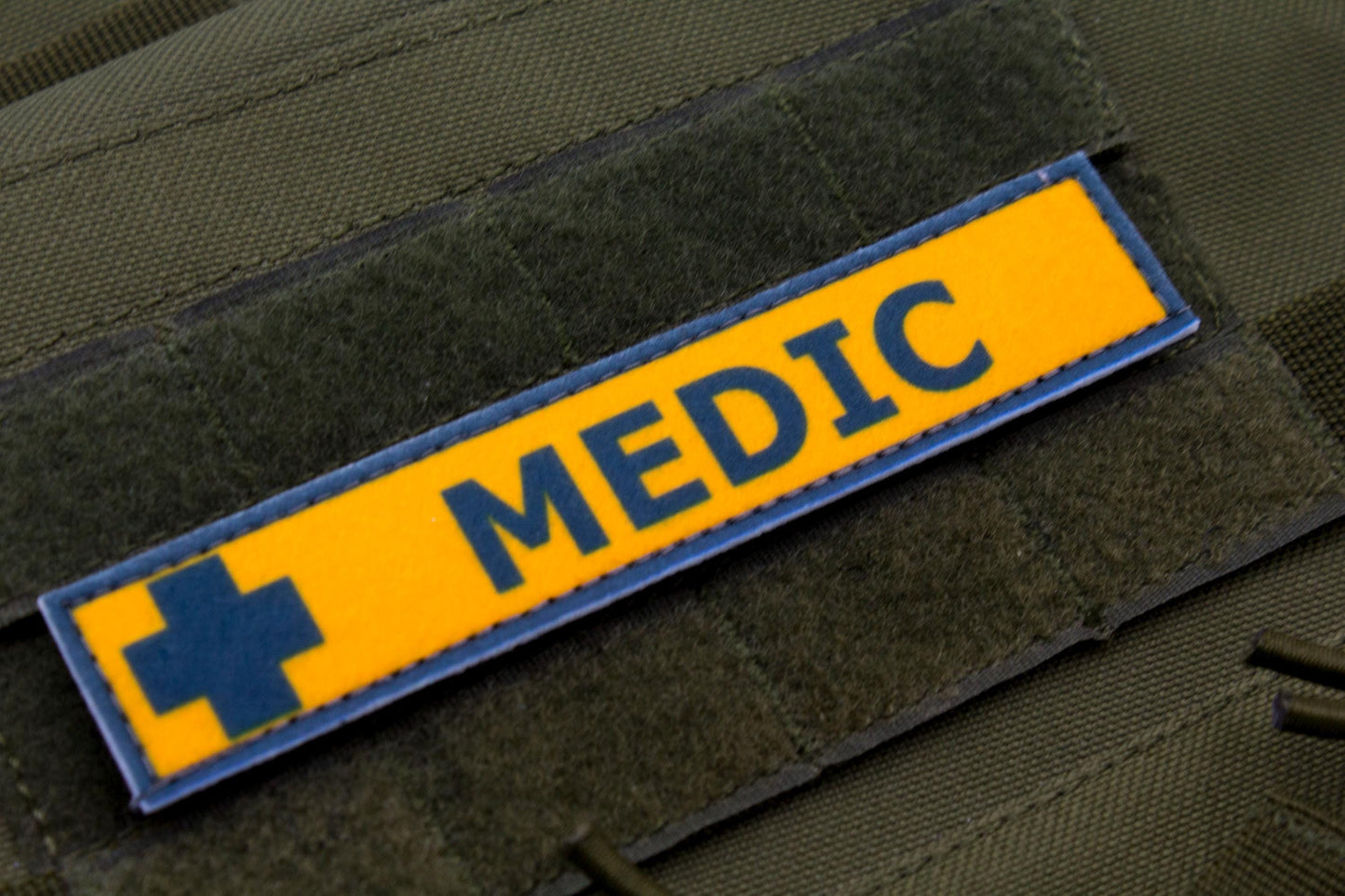 Medic TF2 BLUE team stripe hook and loop morale patch
