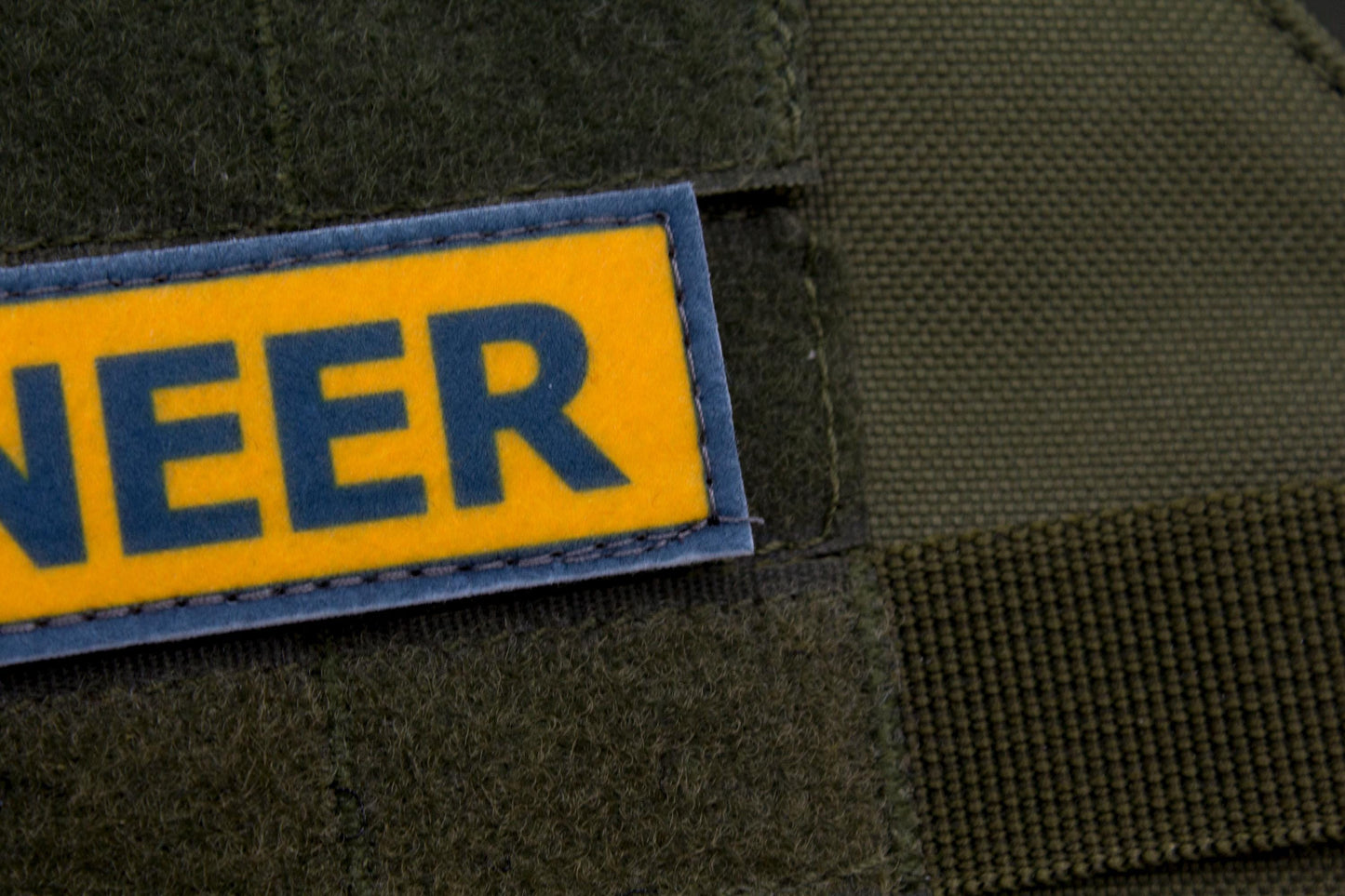 Engineer TF2 BLUE team stripe hook and loop morale patch