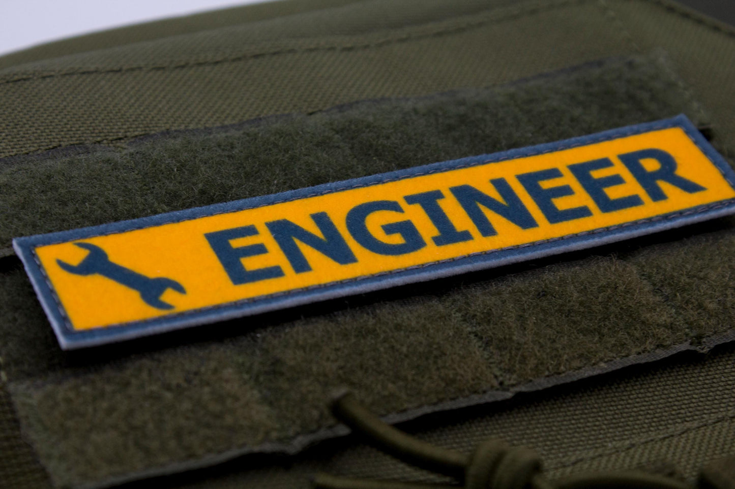 Engineer TF2 BLUE team stripe hook and loop morale patch
