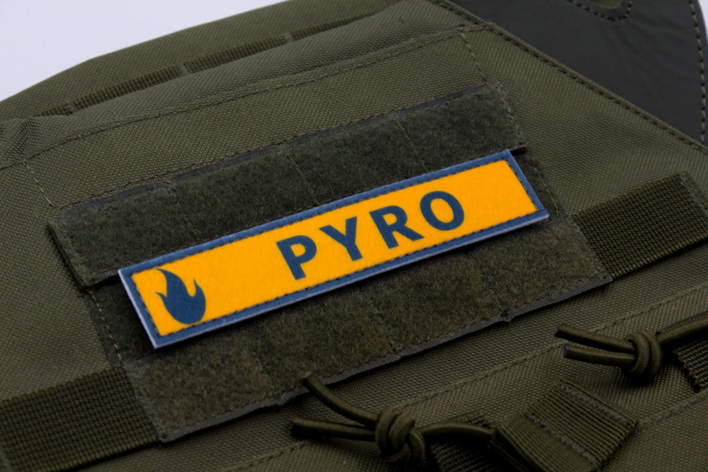 Pyro TF2 BLUE team stripe hook and loop morale patch
