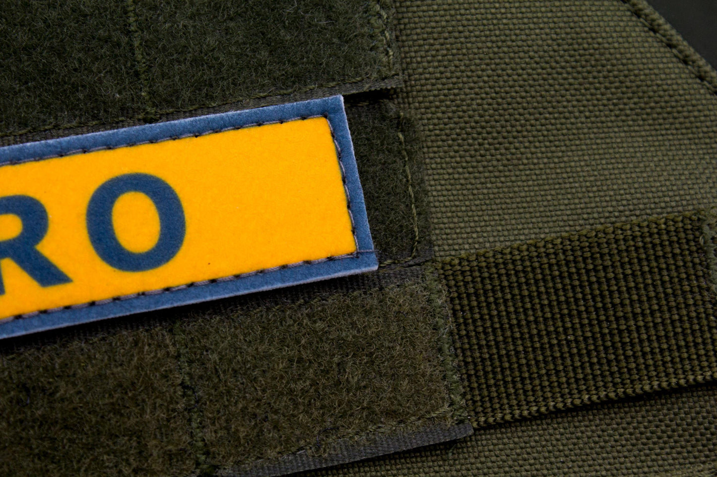 Pyro TF2 BLUE team stripe hook and loop morale patch