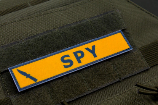 Spy TF2 BLUE team stripe hook and loop morale patch