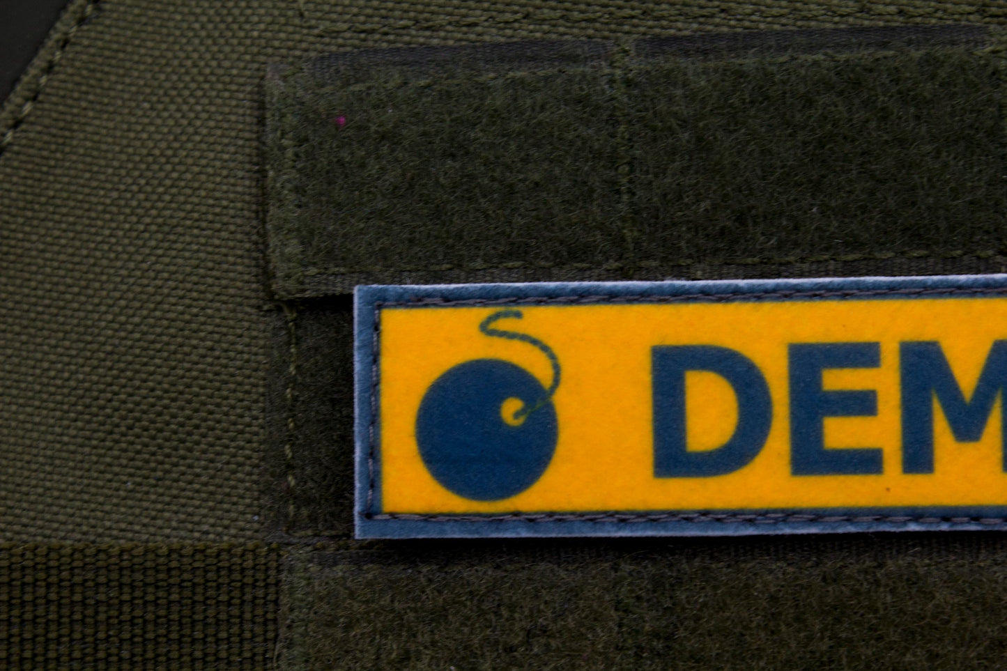 Demoman TF2 beta BLUE team stripe hook and loop morale patch