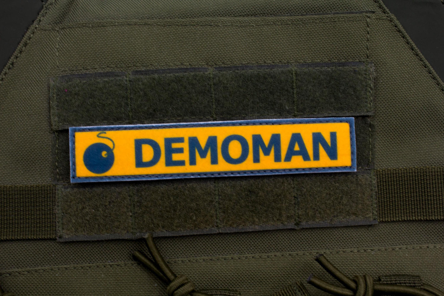 Demoman TF2 beta BLUE team stripe hook and loop morale patch