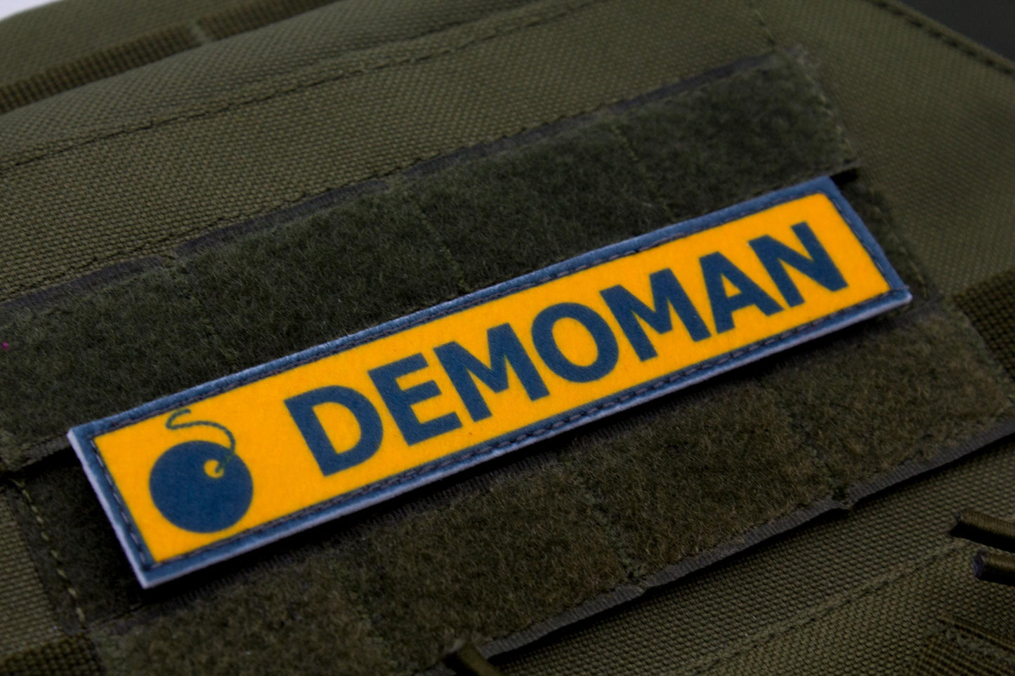 Demoman TF2 beta BLUE team stripe hook and loop morale patch