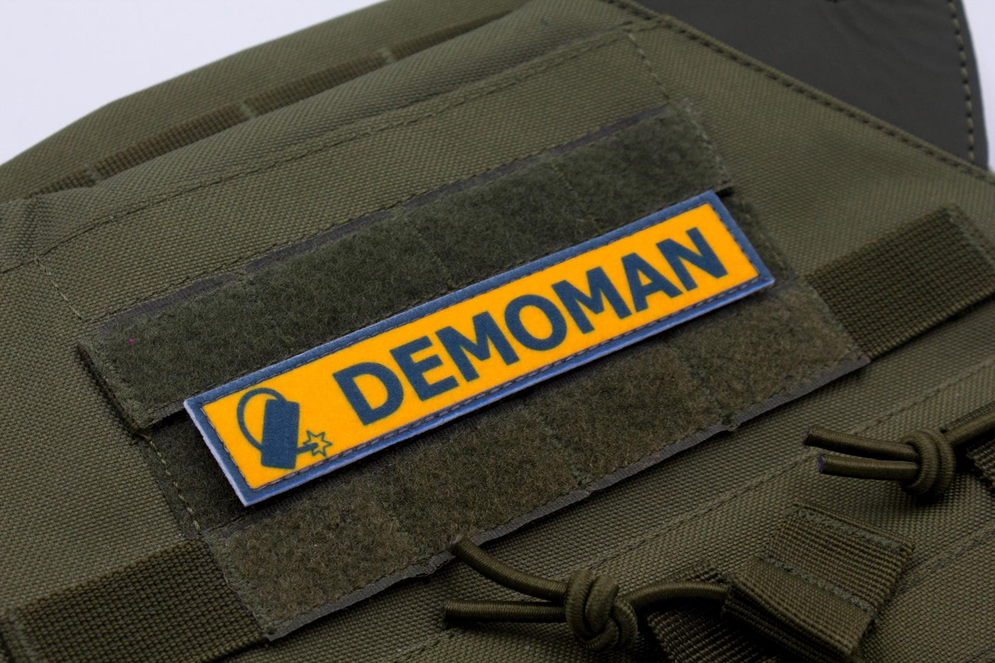 Demoman TF2 beta BLUE team stripe hook and loop morale patch