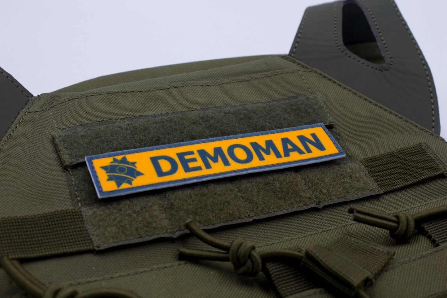 Demoman TF2 BLUE team stripe hook and loop morale patch