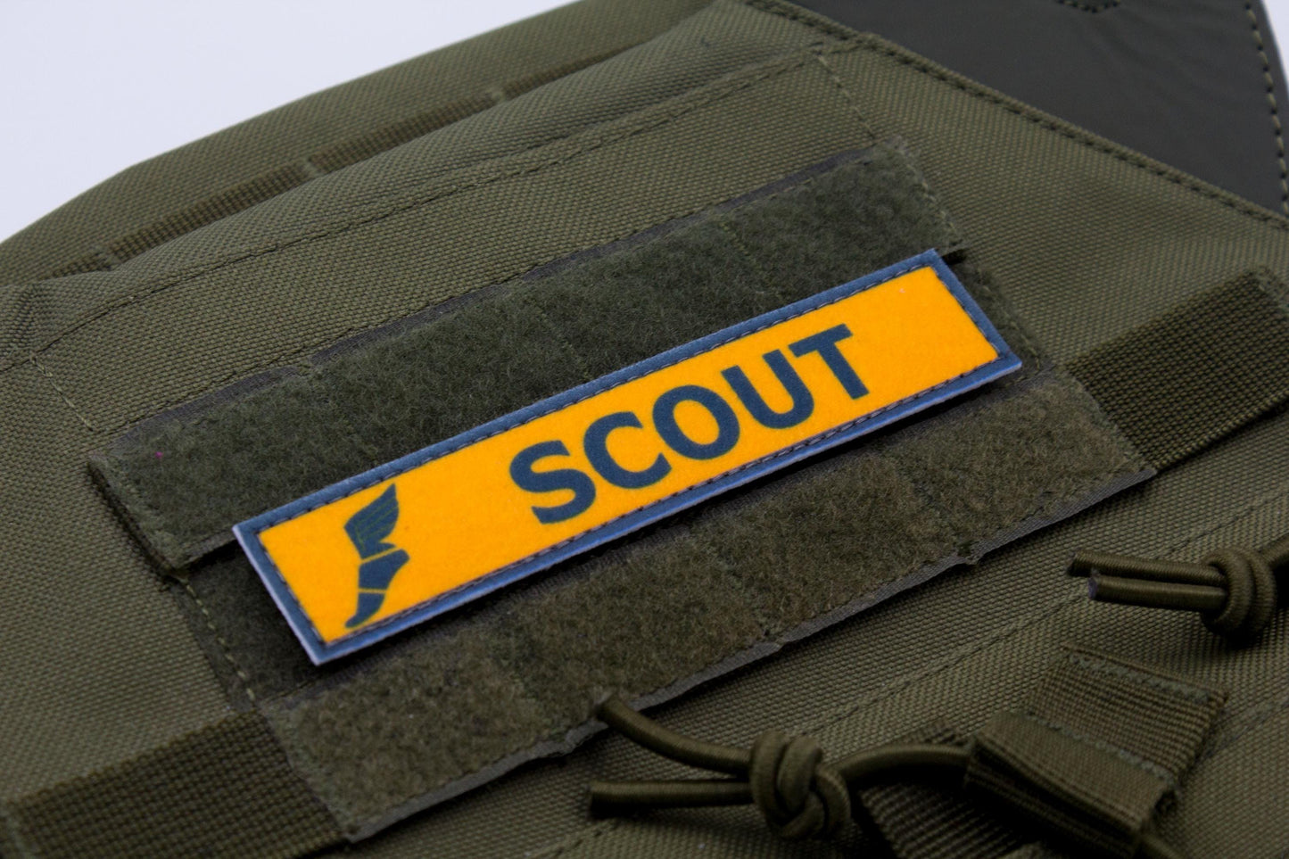 Scout TF2 BLUE team stripe hook and loop morale patch