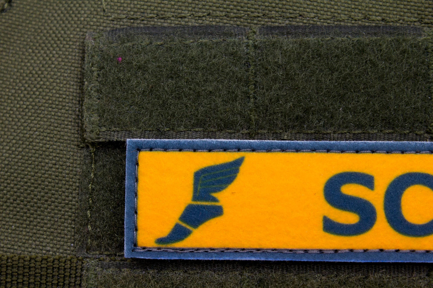 Scout TF2 BLUE team stripe hook and loop morale patch